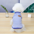 Wholesale Pet Cat Dog  Striped Vest Pet Summer Clothes All-Cotton Pet Vest